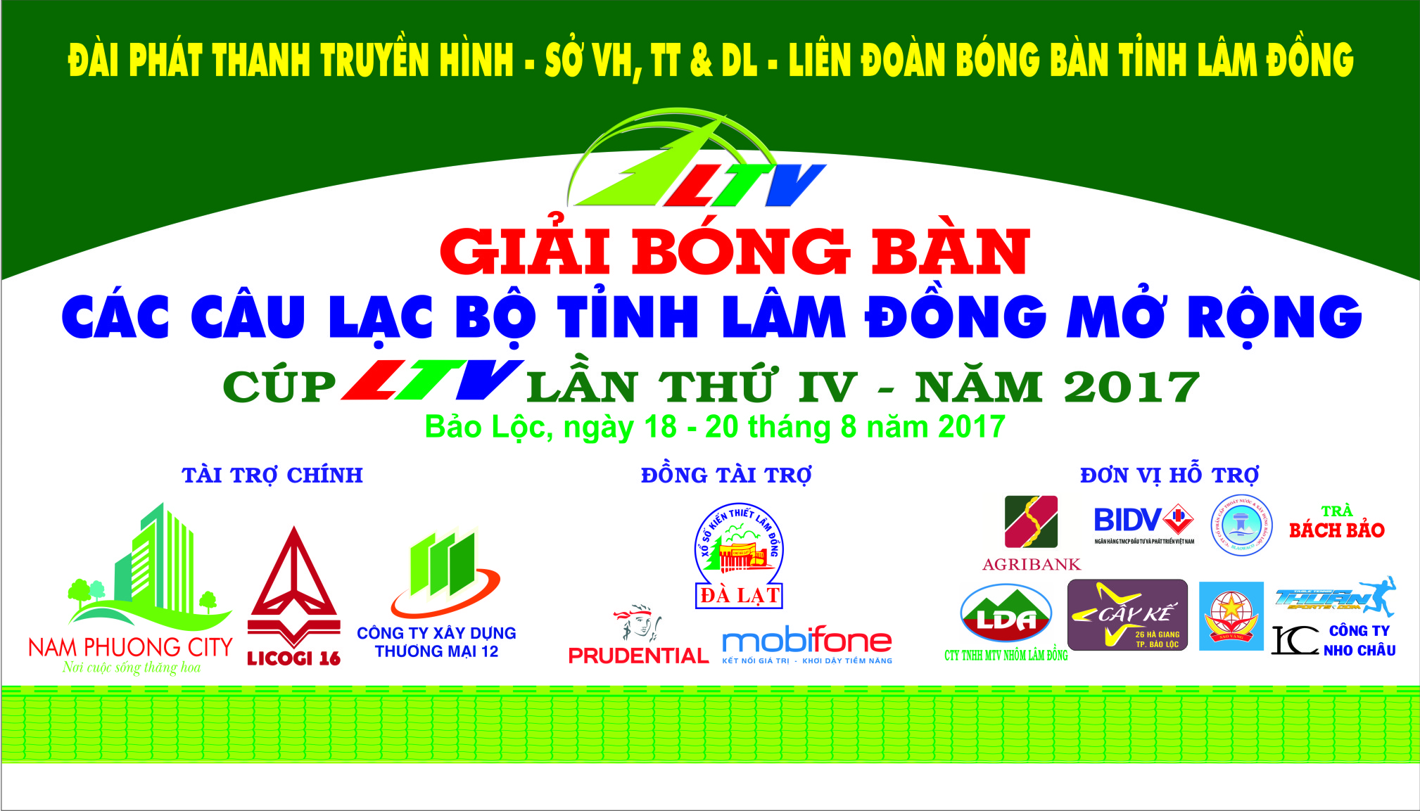 CTC12  tài trợ giải bóng bàn Cúp LTV lần thứ IV